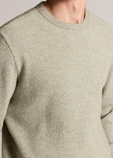 Brushed Waffle Long Sleeve Crew - Oak Hall