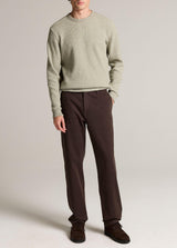 Brushed Waffle Long Sleeve Crew - Oak Hall
