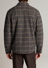 Plaid Sherpa Lined Shirt Jacket