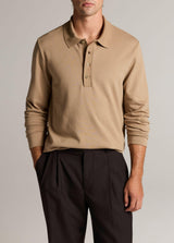 Pima Milano Long Sleeve Polo - Oak Hall