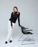 Majestic Filatures Stretch Cashmere Long Sleeve Turtleneck - Noir
