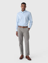 Signature Sateen Flat Front Trouser - Gale Grey
