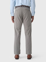 Signature Sateen Flat Front Trouser - Gale Grey