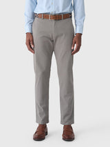 Signature Sateen Flat Front Trouser - Gale Grey