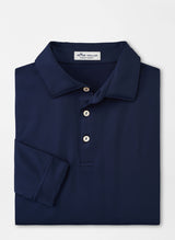 Solid Long Sleeve Performance Jersey Polo - Oak Hall