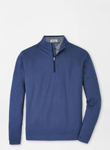 Perth Melange Performance Quarter-Zip - Navy