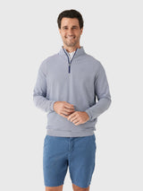 Perth Sugar Stripe Performance Quarter-Zip - Navy/White