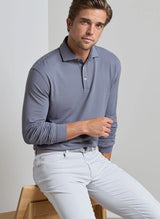 Lyons Performance Jersey Long-Sleeve Polo - Oak Hall