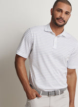 Crown Comfort Cotton Polo Rover Stripe - Oak Hall