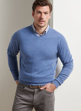 Crown Heritage Cashmere V Neck Sweater - Oak Hall