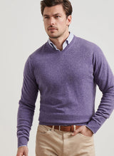 Crown Heritage Cashmere V Neck Sweater - Oak Hall