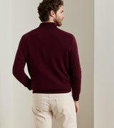Autumn Crest Suede Trim Quarter-Zip - Bordeaux