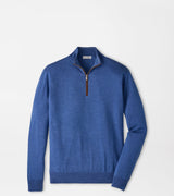 Autumn Crest Suede Trim Quarter-Zip - Crown Blue
