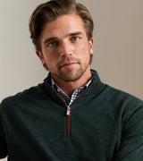 Autumn Crest Suede Trim Quarter-Zip - Pine Brook