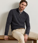 Blair Birdseye Quarter-Zip Sweater - Charcoal