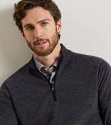 Blair Birdseye Quarter-Zip Sweater - Charcoal