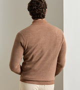 Blair Birdseye Quarter-Zip Sweater - Dark Amber