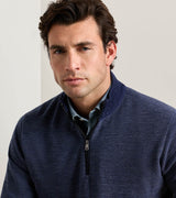 Blair Birdseye Quarter-Zip Sweater - Navy