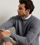 Autumn Crest Honeycomb Crewneck Sweater - Oslo Grey