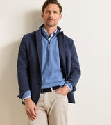 Crown Anniversary Cashmere Quarter-Zip Sweater - Astral Blue