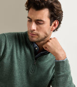Crown Anniversary Cashmere Quarter-Zip Sweater - Ivy