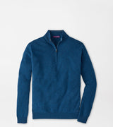 Crown Anniversary Cashmere Quarter-Zip Sweater - Ocean Blue