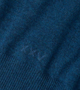 Crown Anniversary Cashmere Quarter-Zip Sweater - Ocean Blue