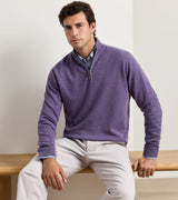 Crown Anniversary Cashmere Quarter-Zip Sweater - Purple Fig