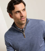 Peter Millar Excursionist Flex Quarter-Zip Sweater Cadet