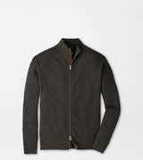 Peter Millar Excursionist Flex Full-Zip Sweater Dark Olive