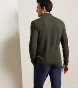 Peter Millar Excursionist Flex Full-Zip Sweater Dark Olive
