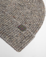 Barbour Scottish Donegal Tweed Beanie - Grey Stone