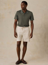 Faherty Short Sleeve Movement Pique Polo - Tropics Olive Melange