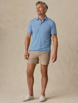 Faherty Short Sleeve Movement Polo - Creek Falls Stripe