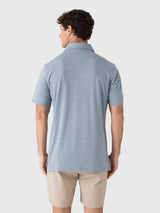 Faherty Short Sleeve Movement Polo - Mountain Creek Stripe