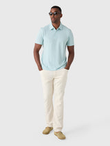 Faherty Sunwashed Tshirt Polo - Seafoam