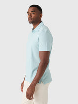 Faherty Sunwashed Tshirt Polo - Seafoam