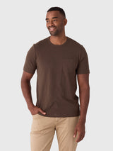 Faherty Sunwashed Pocket Tee - Coast Brown
