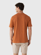 Faherty Sunwashed Pocket Tee - Copper Red