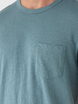 Faherty Sunwashed Pocket Tee - Seaglass Blue