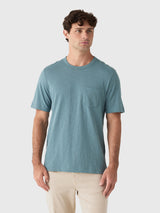 Faherty Sunwashed Pocket Tee - Seaglass Blue