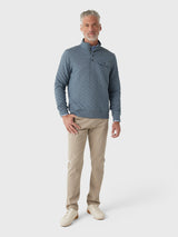 Faherty Epic Quilted Fleece Pullover - Crystal Creek Heather