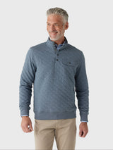 Faherty Epic Quilted Fleece Pullover - Crystal Creek Heather