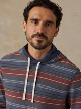 Faherty Byron Bay Hoodie - Nighttime Cherry Stripe