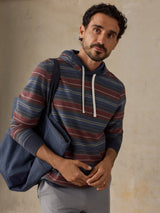 Faherty Byron Bay Hoodie - Nighttime Cherry Stripe