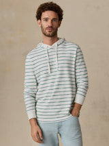 Sunwashed Slub Hoodie - White Biscayne Stripe