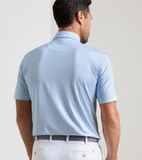 Gingham Performance Jersey Polo - Sean Self Collar - Oak Hall