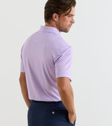 Gingham Performance Jersey Polo - Sean Self Collar - Oak Hall