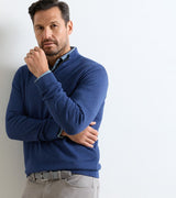 Coolspun Lite Birdseye Quarter-Zip Sweater - Navy