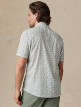 Faherty Short Sleeve Movement Monterey Shirt - Aspen Green Leaf
